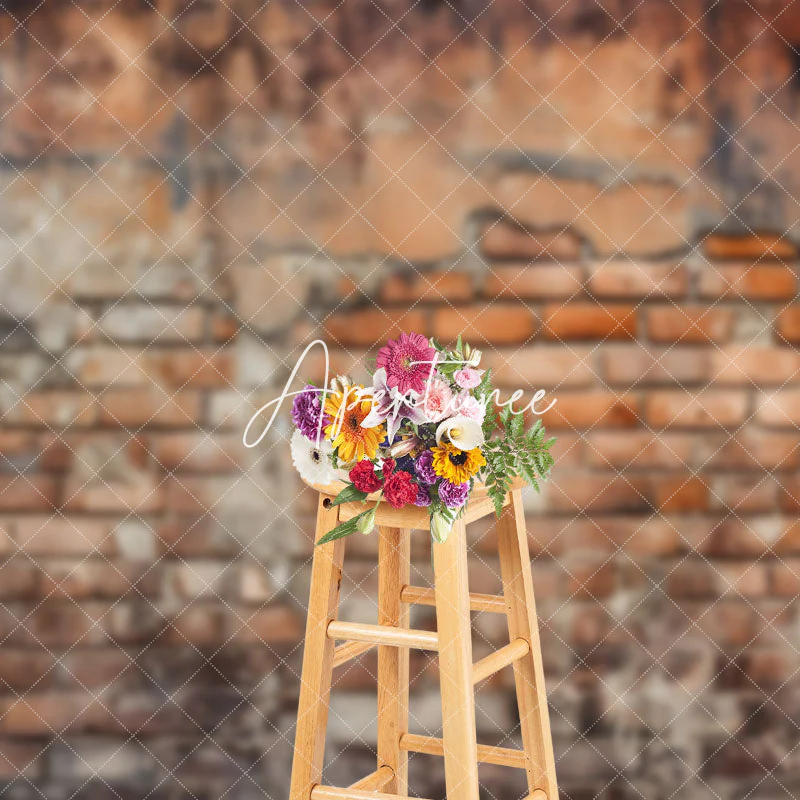 Aperturee Vintage Brick Wall Eroded Texture Patches Backdrop - Image 3