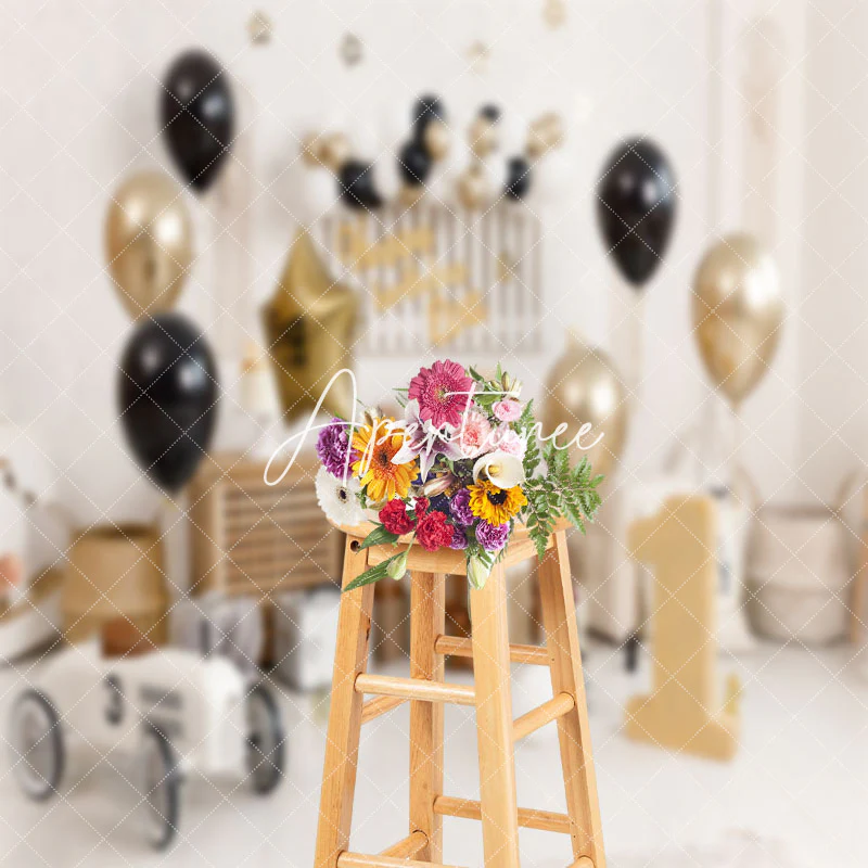 Gifts Balloon Floor 1st Birthday Cake Smash Backdrop - Image 3