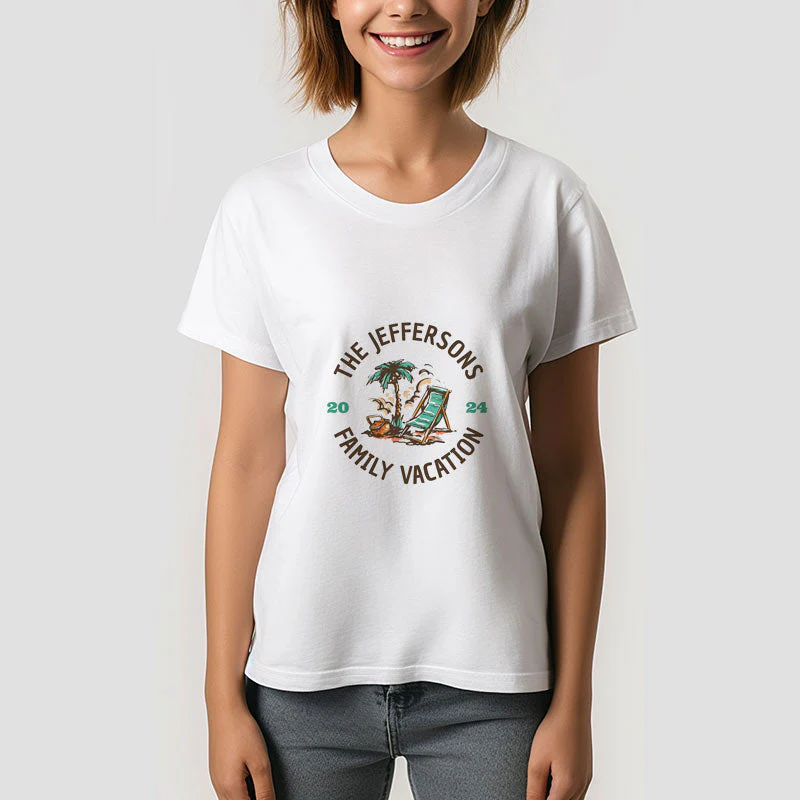 Vintage Logo Family Reunion Beach Vacation TShirt - Image 3